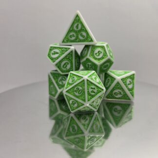 Etched Polyhedral Dice Set