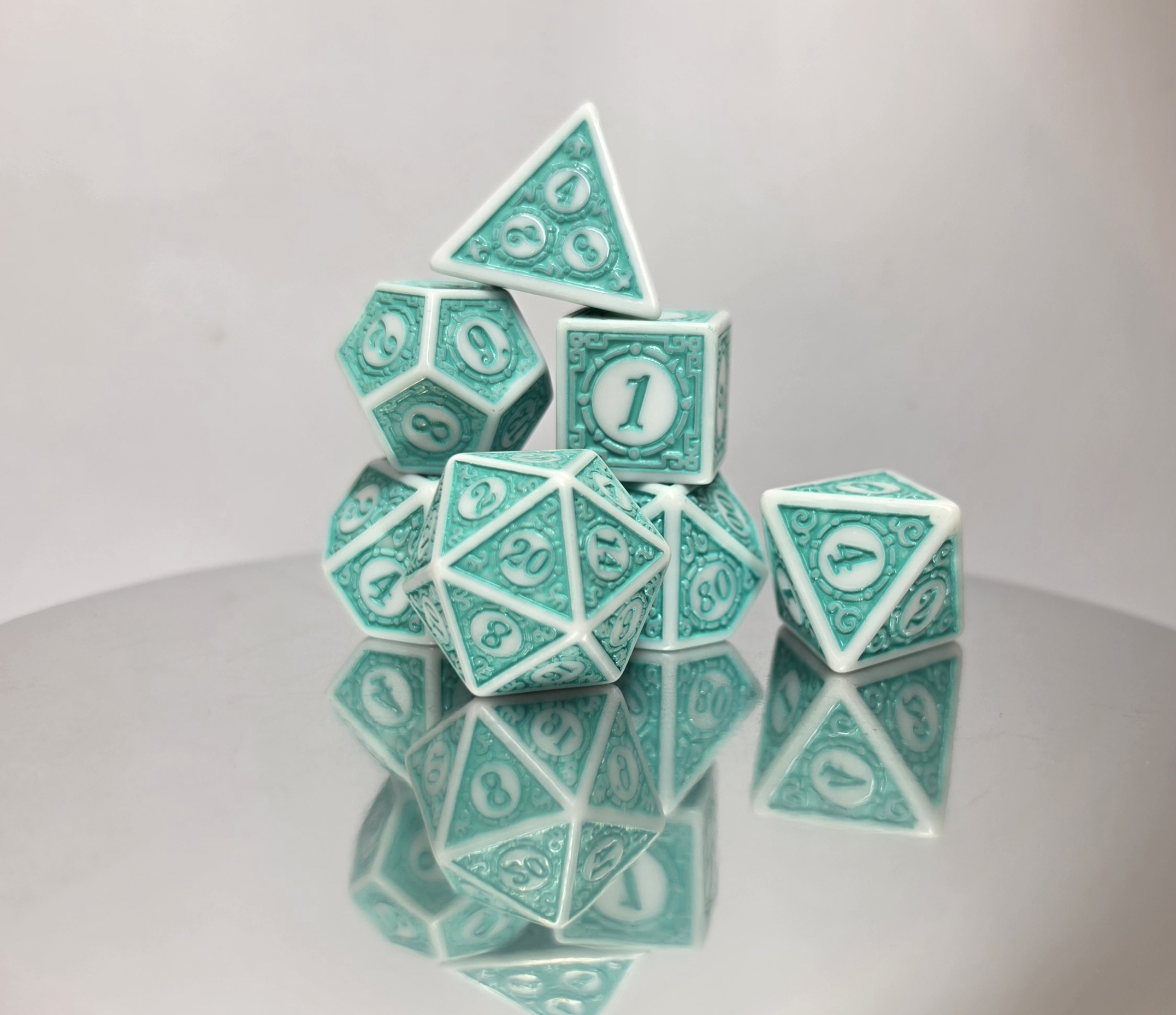 Etched Polyhedral Dice Set - Image 4