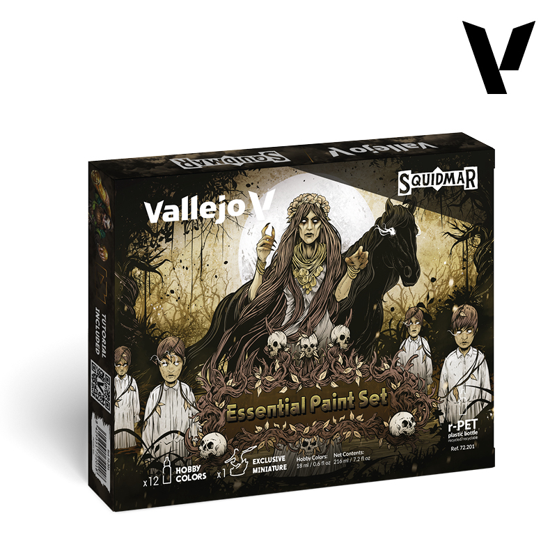 Vallejo Game Colour Set - Squidmar Essential Set (12 bottles +1 Miniature from Sona)