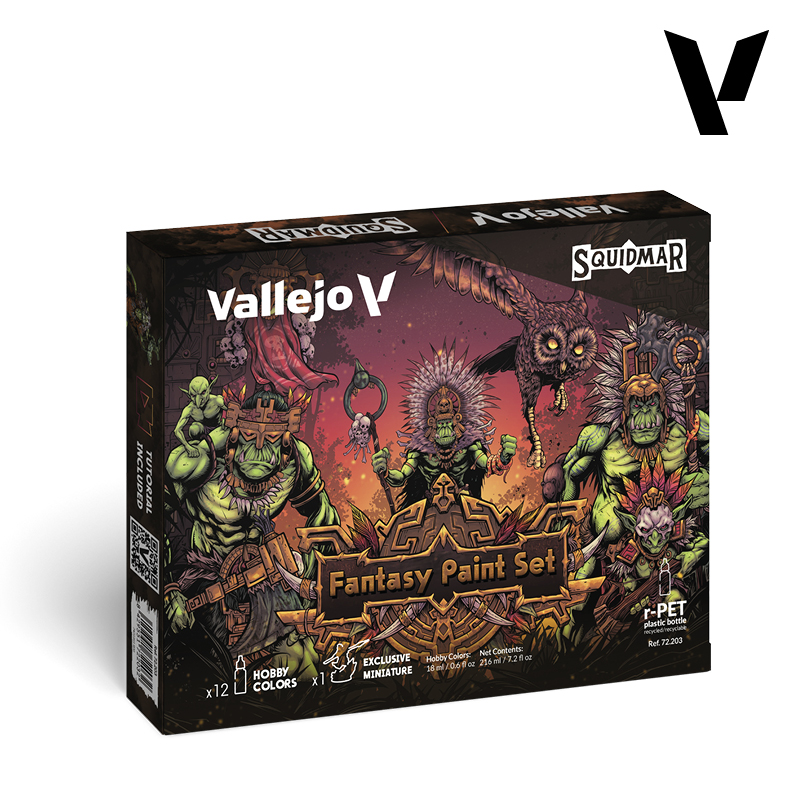 Vallejo Game Colour Set - Squidmar Fantasy Set (12 bottles +1 Miniature)